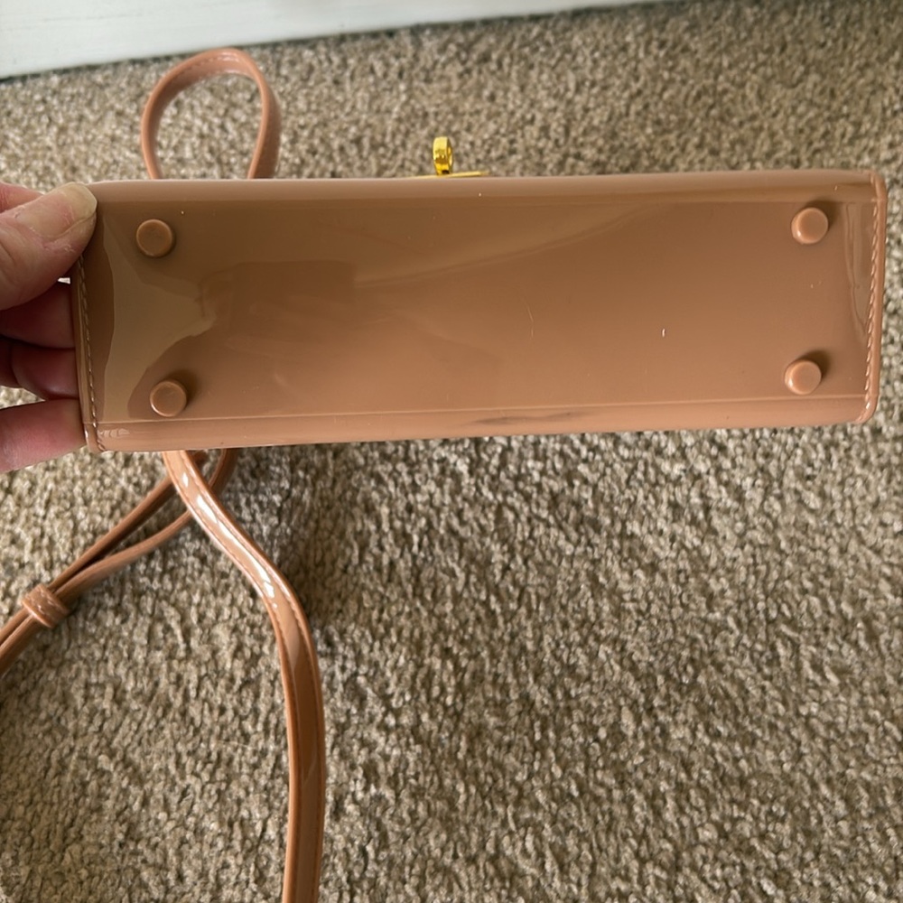 Small patent, tan bag; NWOT - Picture 5 of 8